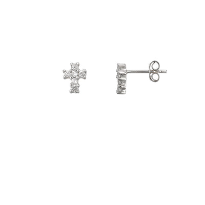 Classic Crystal Cross Stud Earrings | Tesori Bellini | Womens Jewellery Melbourne
