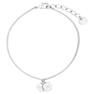 Double Sentiment 0.8 Bracelet - Peace, Joy | Tesori Bellini | Womens Jewellery Melbourne