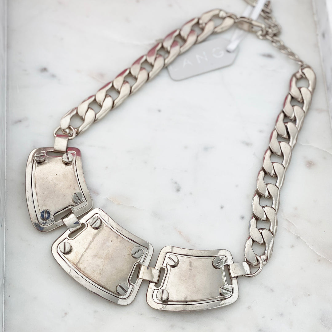 Heavy Metal Statement Fashion Necklace by Peter Lang – Tesori Bellini