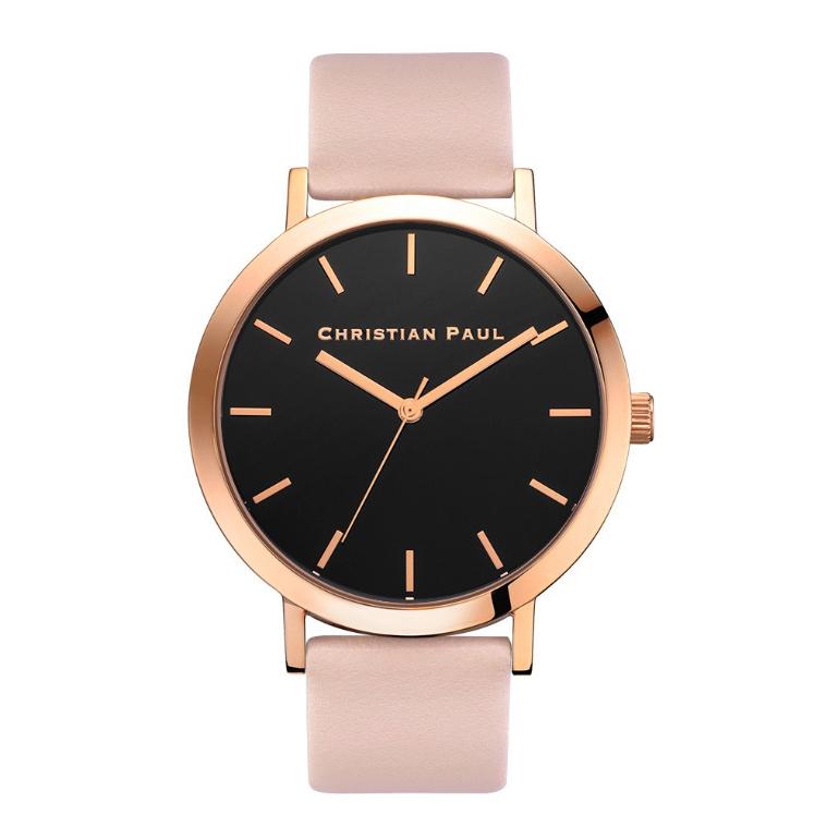 Raw 43mm Watch by Christian Paul - Rose Gold / Tan – Tesori  display picture 2
