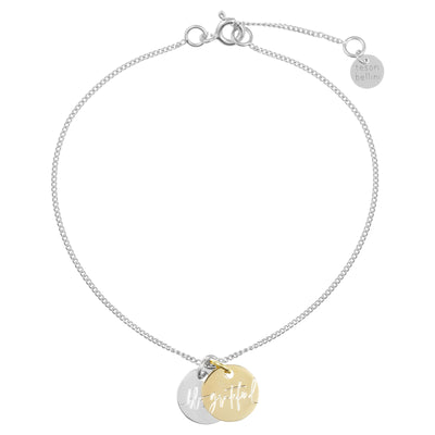 Blessed//Grateful Twin Charm 1.0 Bracelet | Tesori Bellini | Womens Jewellery Melbourne