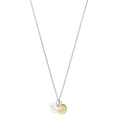 Blessed//Grateful Twin Charm 1.0 Necklace | Tesori Bellini | Womens Jewellery Melbourne