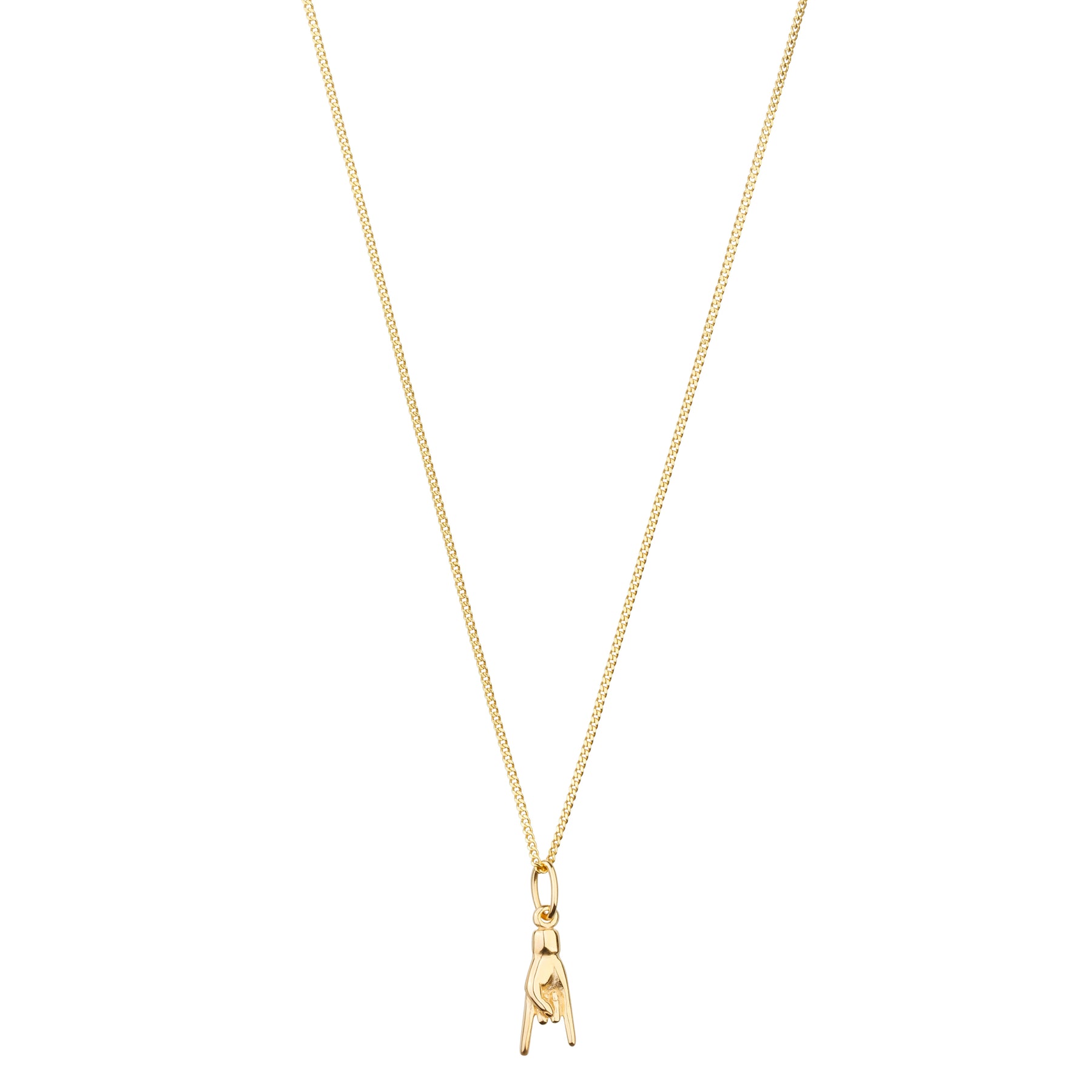 Mano cornuto deals necklace gold